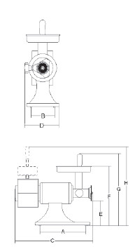 Köttkvarn / ostkvarn - kött 200 kg/h / ost 50 kg/h - 2