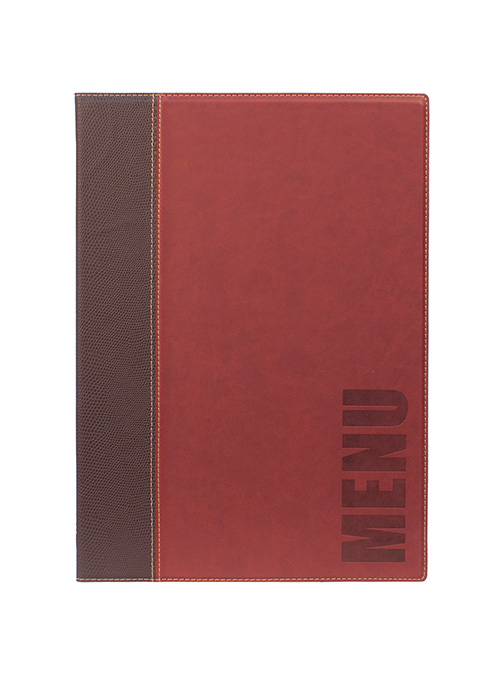 Menypärm Trendy, A4, PU-läder, vinröd - 5