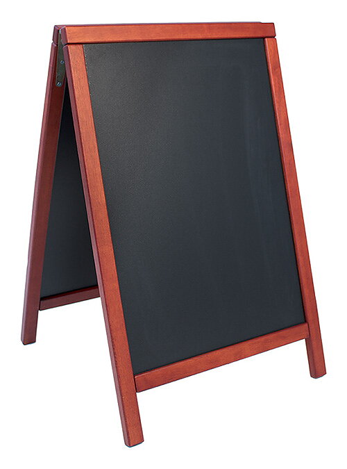 Griffeltavla DELUX, 55x85 cm, Mahogny