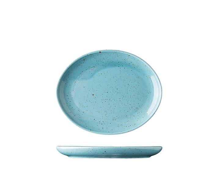 Tallrik Oval Arcticblue Ø 20 cm