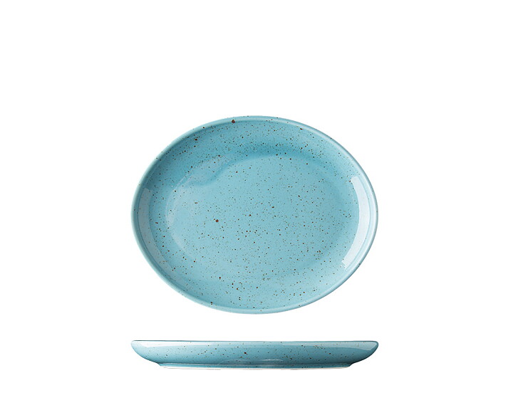 Tallrik Oval Arcticblue Ø 20 cm