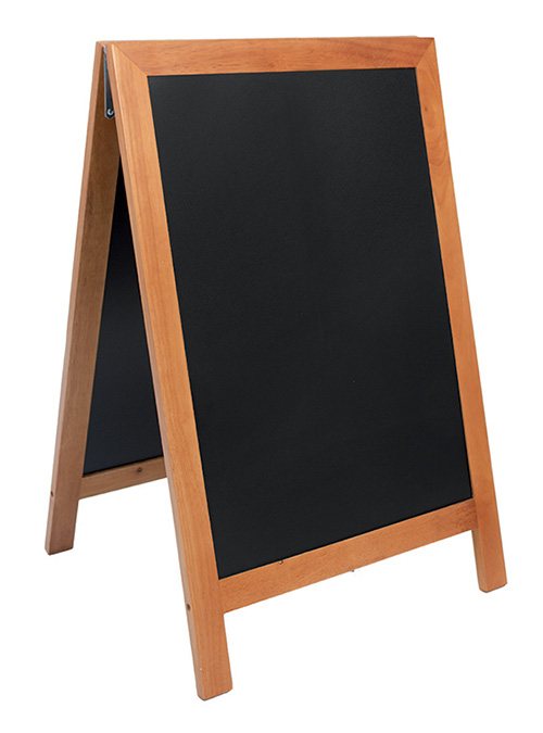 Griffeltavla DELUX, 55x85 cm, Teak - 4