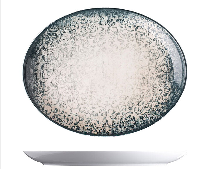 Tallrik, oval, 20×16 cm