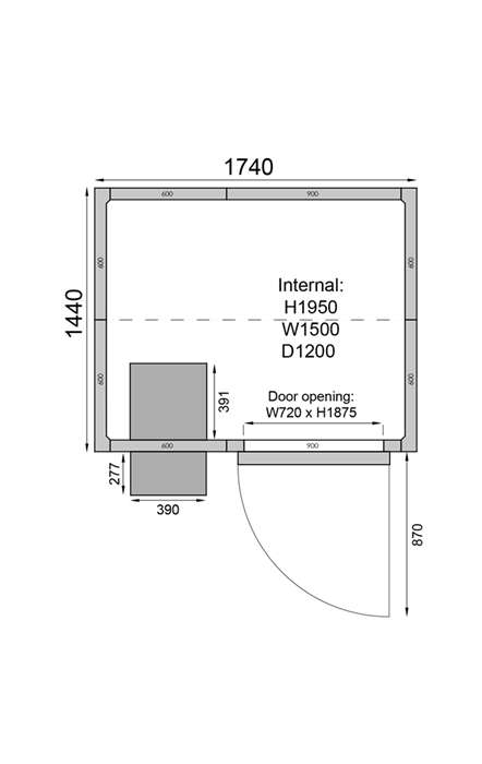 Frysrum - 3.7 m³, V2 - 4
