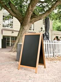 Griffeltavla DELUX, 125 x 70  cm, Teak - 2