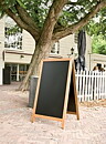 Griffeltavla DELUX, 125 x 70  cm, Teak