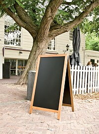 Griffeltavla DELUX, 125 x 70  cm, Teak