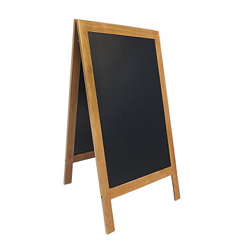 Griffeltavla DELUX, 125 x 70  cm, Teak