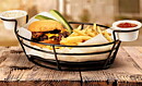 Bröd-fastfoodkorg  trådkorg med hållare