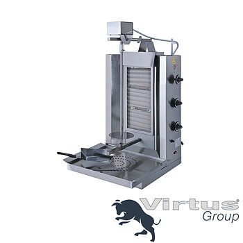 Kebabgrill, gas, max 75 kg, toppmotor