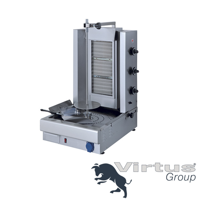 Kebabgrill, gas, max 35 kg, bottenmotor