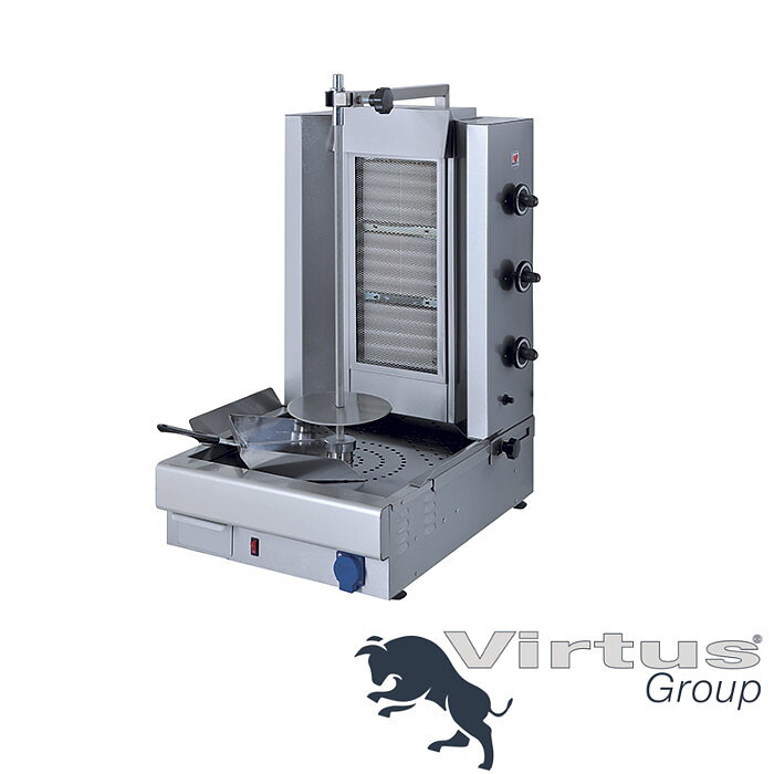 Kebabgrill, gas, max 35 kg, bottenmotor