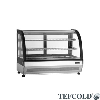 Displaykyl LCT900C/BLACK, välvd ovansida, 130 liter