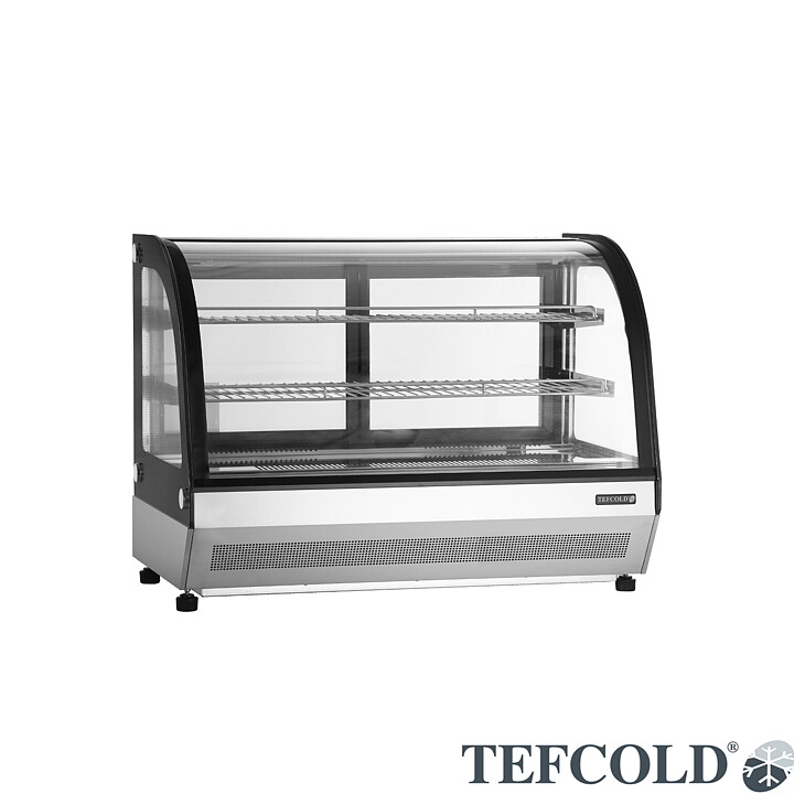 Displaykyl LCT900C/BLACK, välvd ovansida, 130 liter