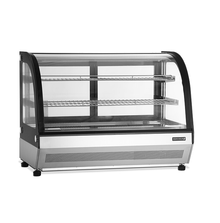 Displaykyl LCT900C/BLACK, välvd ovansida, 130 liter