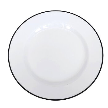Tallrik med svart rand - 19 cm