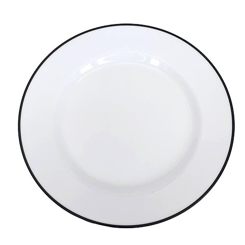 Tallrik med svart rand - 19 cm