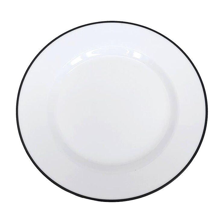 Tallrik med svart rand - 19 cm