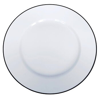 Tallrik med svart rand - 26,5 cm