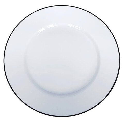 Tallrik med svart rand - 26,5 cm