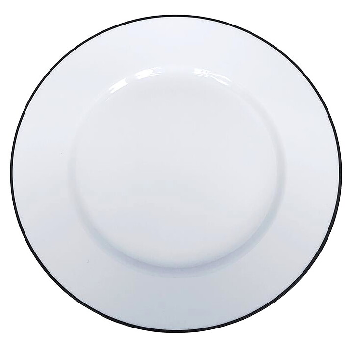 Tallrik med svart rand - 26,5 cm
