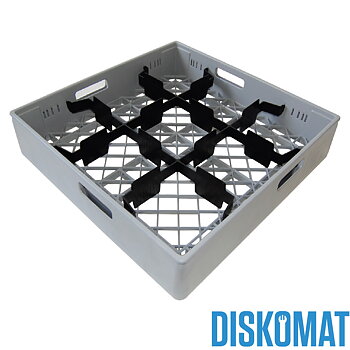 Diskback fackindelad, 9 x glas Ø max 149 mm , GRÅ