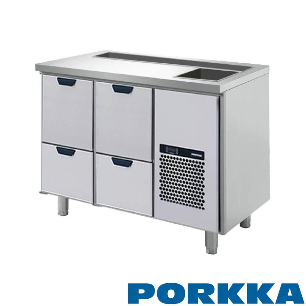 Barkylbänk, 4 lådor