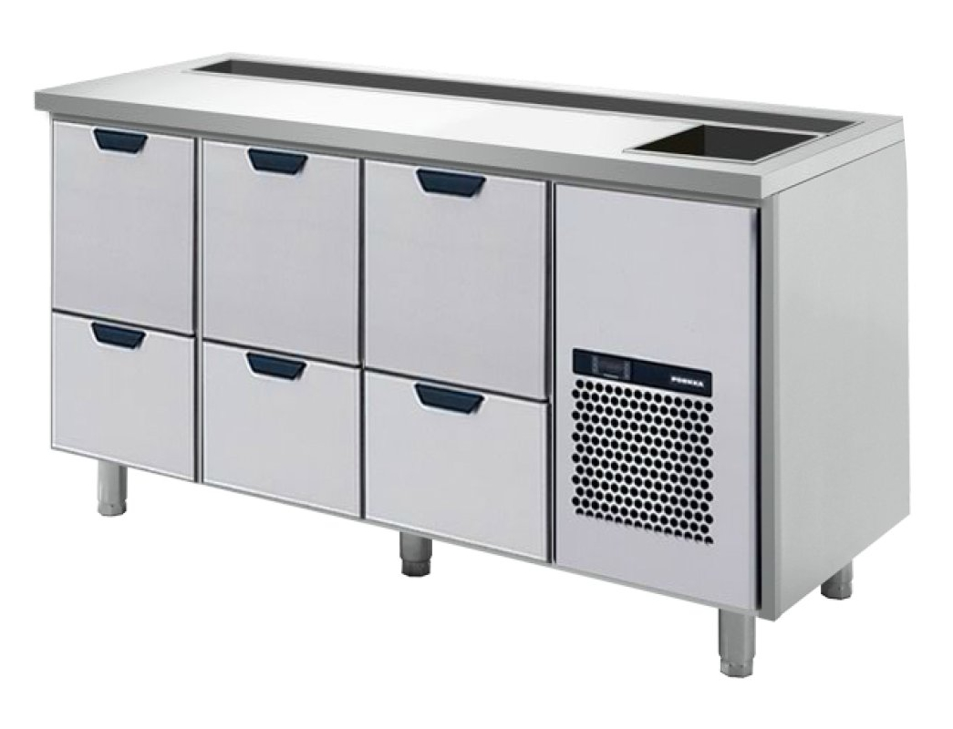 Barkylbänk, 6 lådor - 2