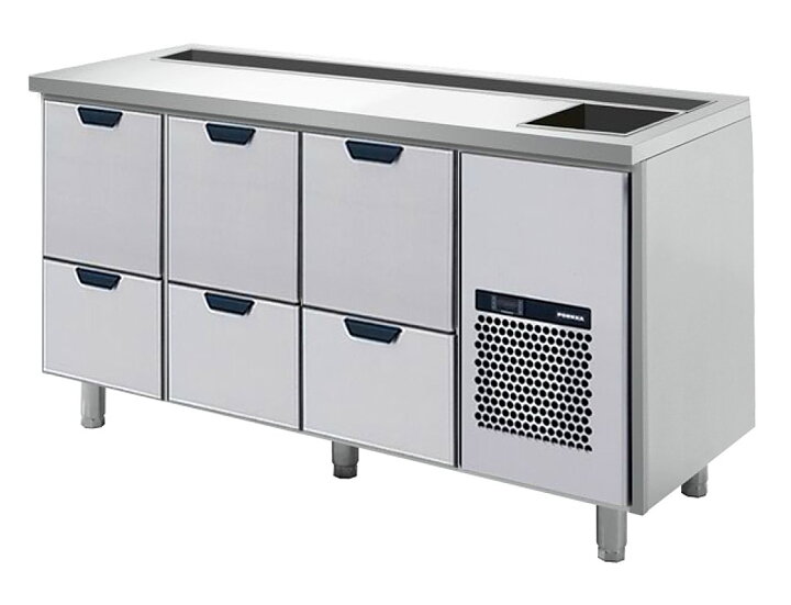Barkylbänk, 6 lådor