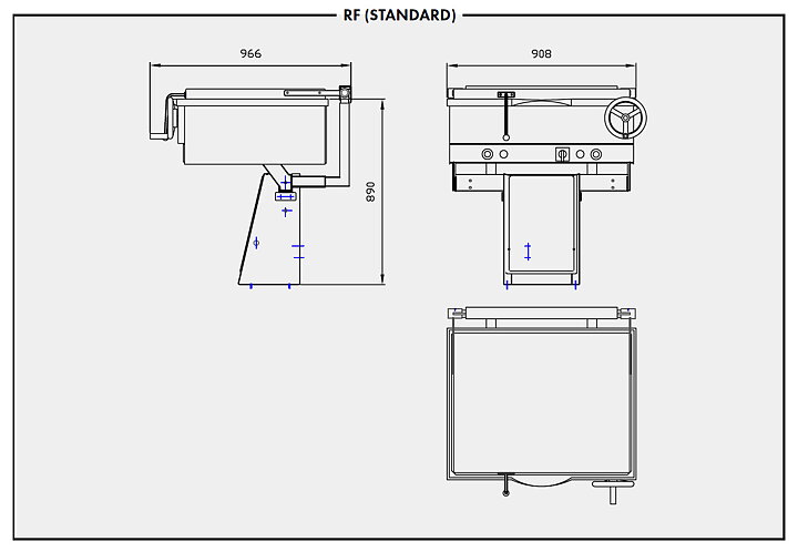 Stekbord VK-45TT med djupare stekpanna