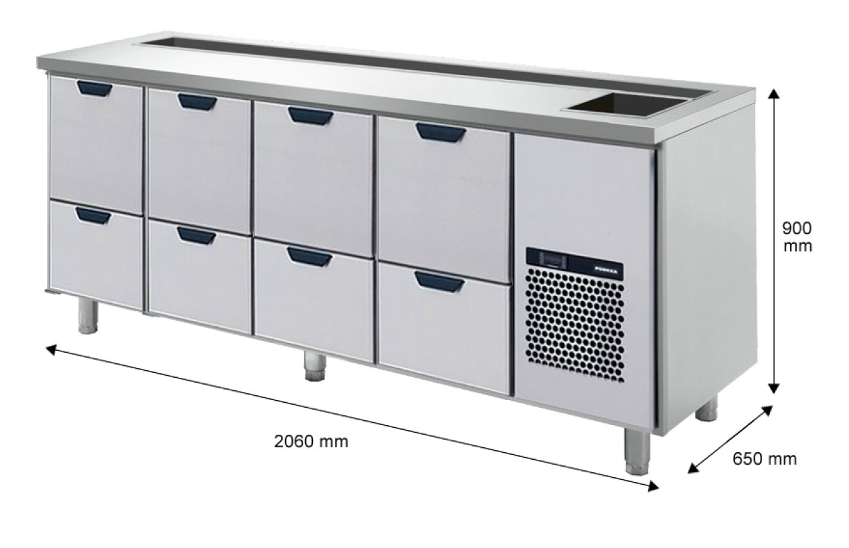 Barkylbänk, 8 lådor - 3