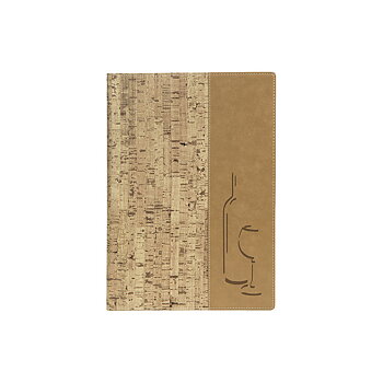 Vinmeny Design , A4, PU-läder, CORK
