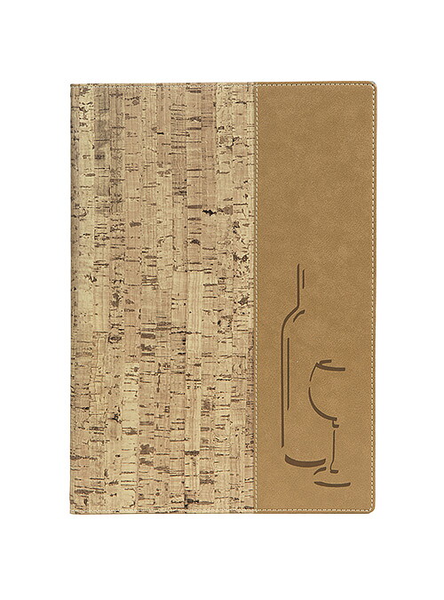 Vinmeny Design , A4, PU-läder, CORK