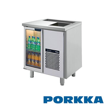 Barkylbänk, 1 glasdörr