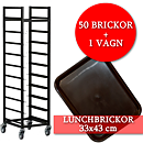PAKETPRIS: 50 lunchbrickor + 1 vagn 