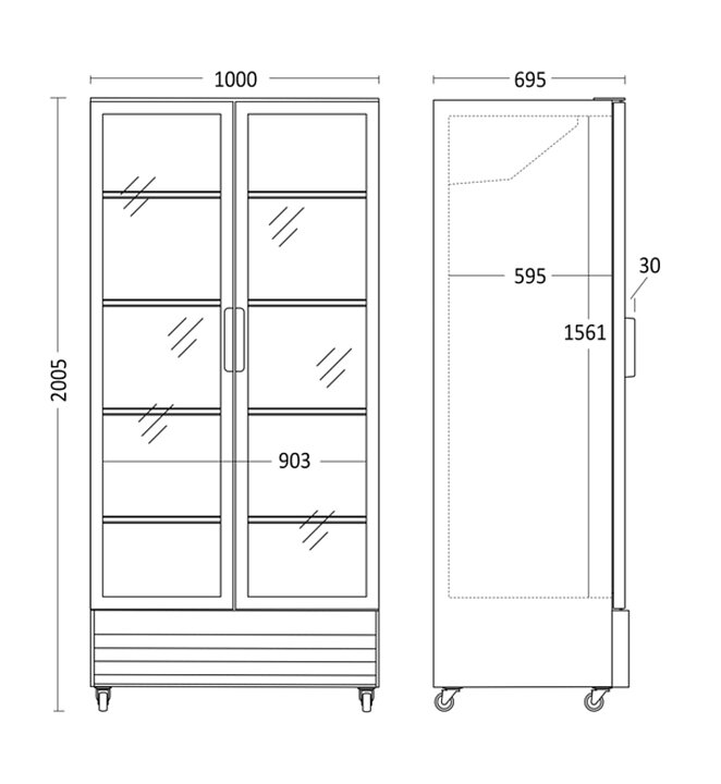 Displaykyl SD 826 BE, 776  liter