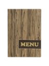 Menypärm Design , A4, PU-läder, WOOD