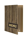 Menypärm Design , A4, PU-läder, WOOD