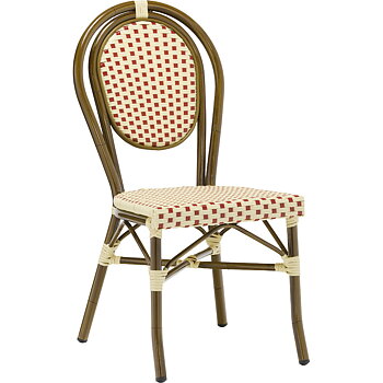 Stol Paris I  crème/vinröd