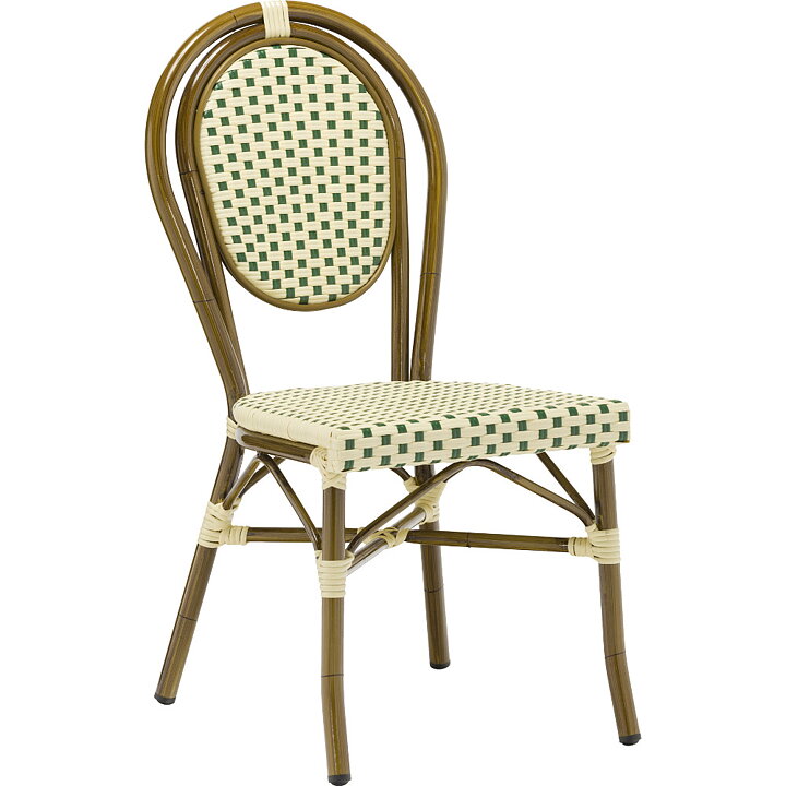 Stol Paris I crème/grön