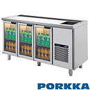 Barkylbänk, 3 glasdörrar