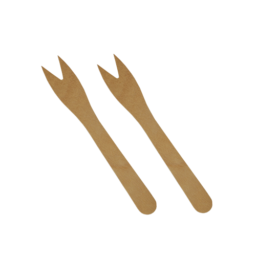 Pommes frites gafflar, av trä "pure" 12,1 cm