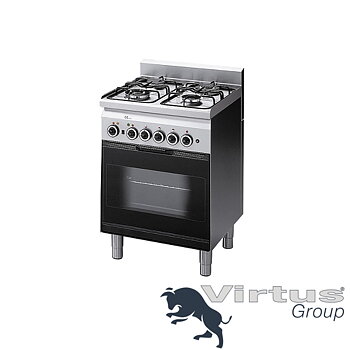 Gasspis 4 brännare, med gasugn och elgrill 