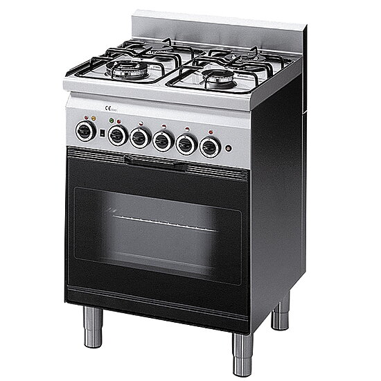 Gasspis 4 brännare, med gasugn och elgrill 