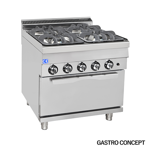 Gasspis, 4 brännare med gasugn