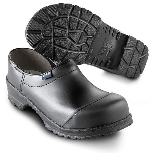Kocksko Comfort, hel träsko med ståltåhätta, SVART