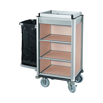 Hotellvagn, Alu/Ljus Träpanel - 1 tvättsäck