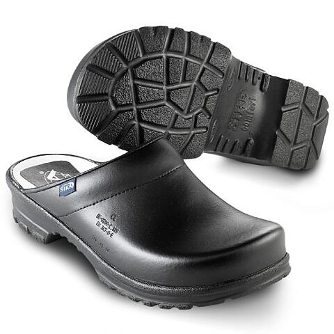 Kocksko Comfort, öppen träsko, SVART