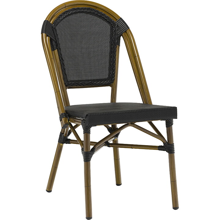 Stol Paris IV  svart textilene