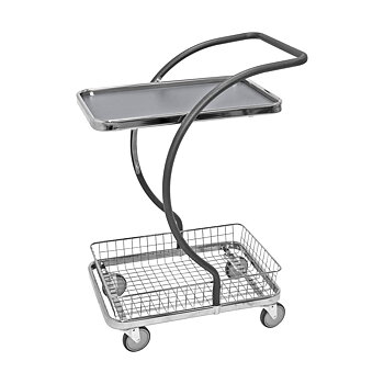 Bordsvagn, två plan, nedre plan korg- Design